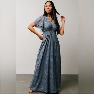 Elegant Blue Maxi Dress
